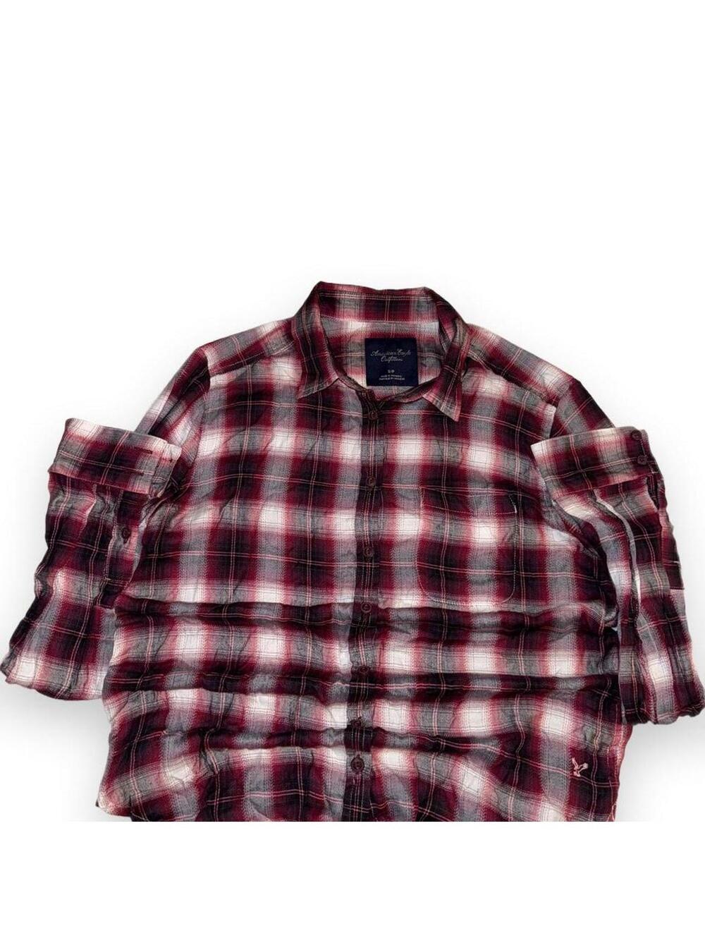 American Eagle Women's Red and Multi Shirt